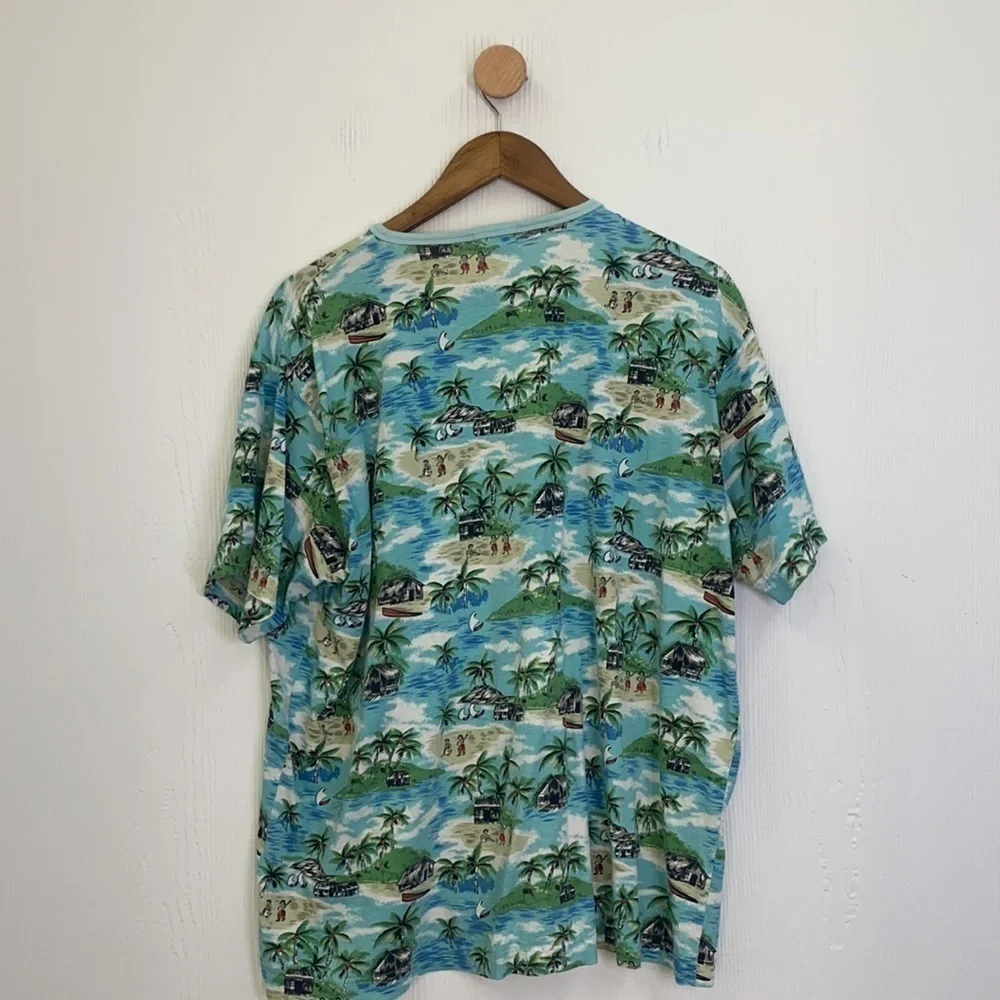 J.Crew - Vintage Palm Tree and Hula Dancer Short Sleeve Tee Shirt Size Large